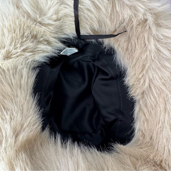 Fur bucket hat furry fuzzy beige blonde Russian style touque winter adjustable main image 7
